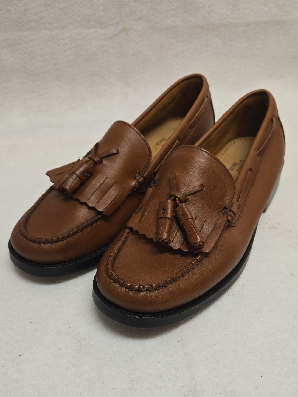 Bass Men's 12 Brown Leather Tassel Loafers
